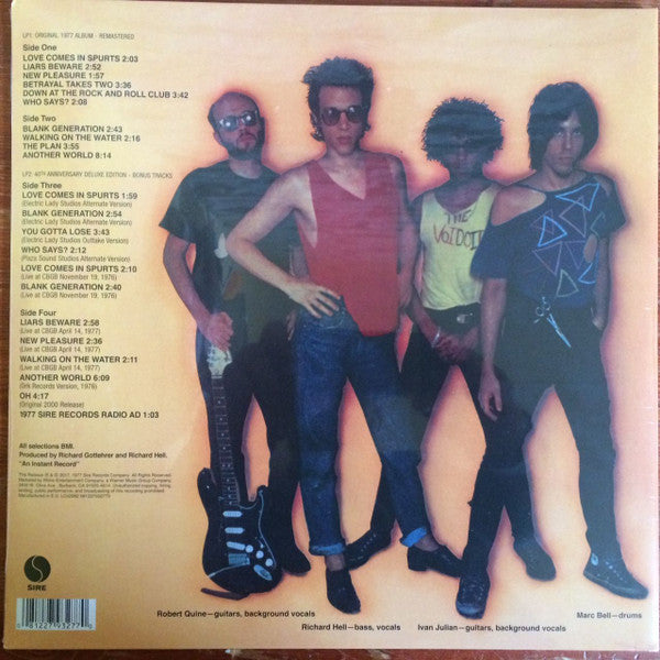 Richard Hell & The Voidoids : Blank Generation (RSD, Dlx, Ltd, RE, 40t + LP, Album + LP)
