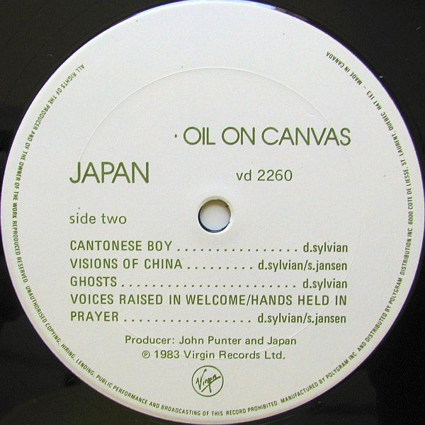 Japan : Oil On Canvas (2xLP, Album, Gat)