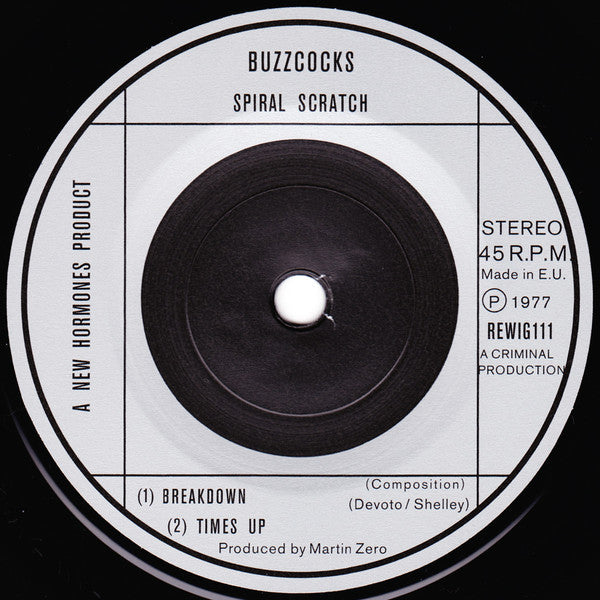 Buzzcocks : Spiral Scratch (7", EP, RE)