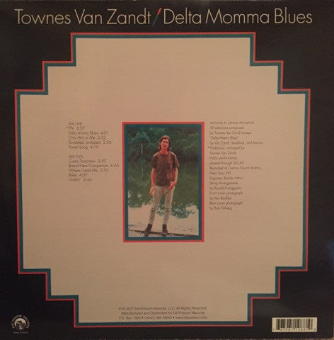 Townes Van Zandt : Delta Momma Blues (LP, Album, RE, MRP)