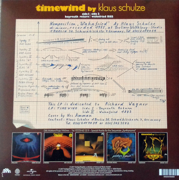 Klaus Schulze : Timewind (LP, Album, RE, RM, Gat)