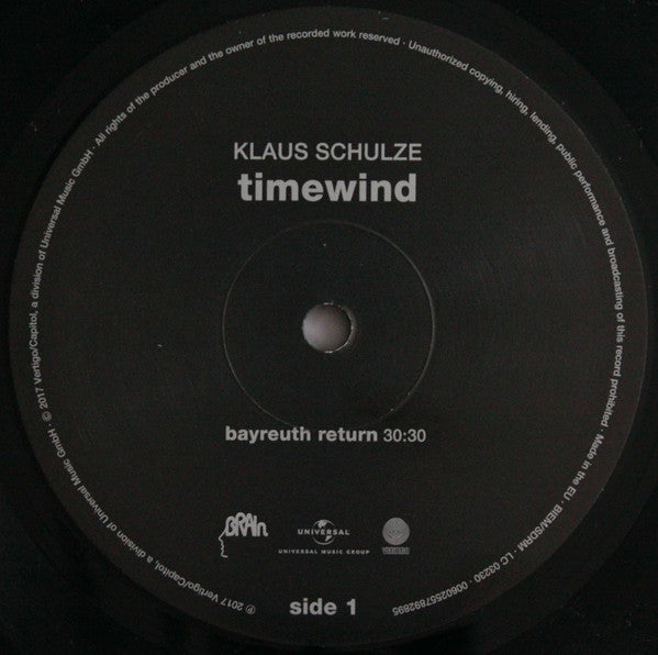 Klaus Schulze : Timewind (LP, Album, RE, RM, Gat)