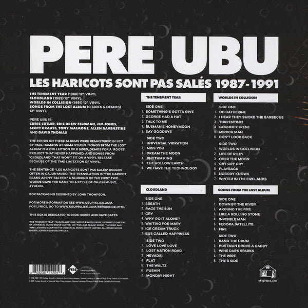 Pere Ubu : Les Haricots Sont Pas Salés 1987-1991 (LP, Album, RE, RM + LP, Album, RE, RM + LP, Album,)