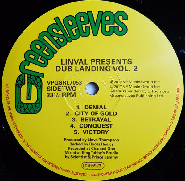 Linval Thompson : Dub Landing Vol.2 (LP, Album, RE, RM + LP, Comp, RM)