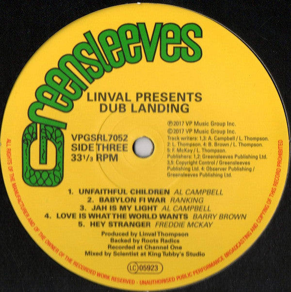 Linval Thompson : Dub Landing Vol.1 (LP, Album, RE, RM + LP, Comp, RM)