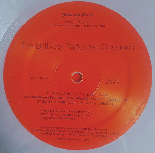 The Birthday Party : Peel Sessions (2xLP, Album, Comp, Unofficial, Mar)