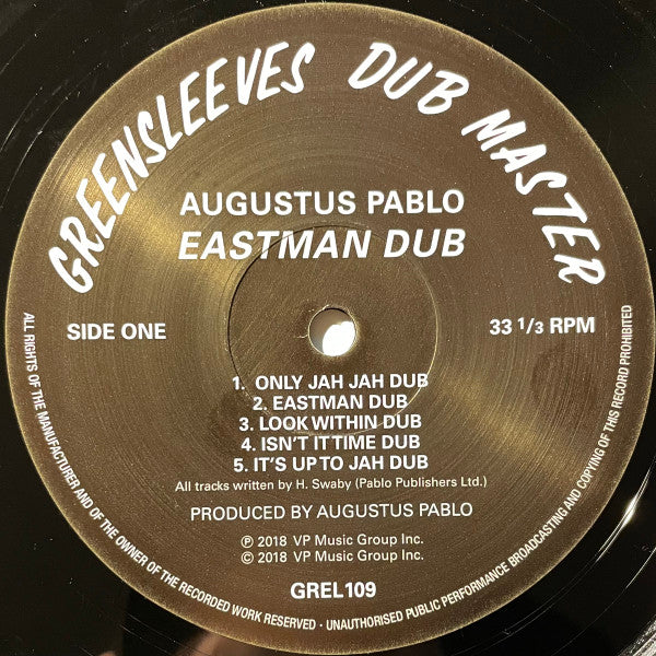 Augustus Pablo : Presents Eastman Dub (LP, Album, RE)