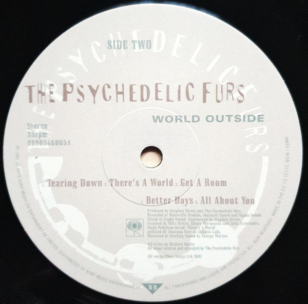 The Psychedelic Furs : World Outside (LP, Album, RE)