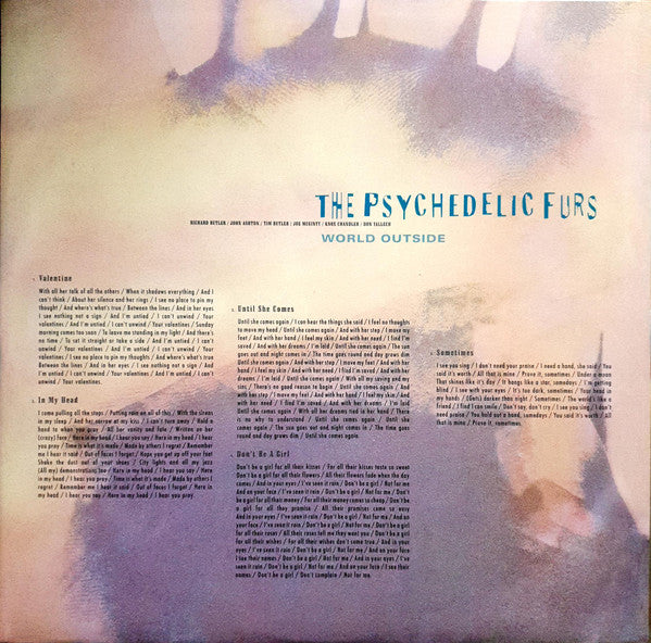 The Psychedelic Furs : World Outside (LP, Album, RE)