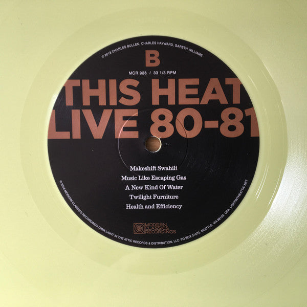 This Heat : Live 80-81 (LP, Ltd, RE, RM, Sea)