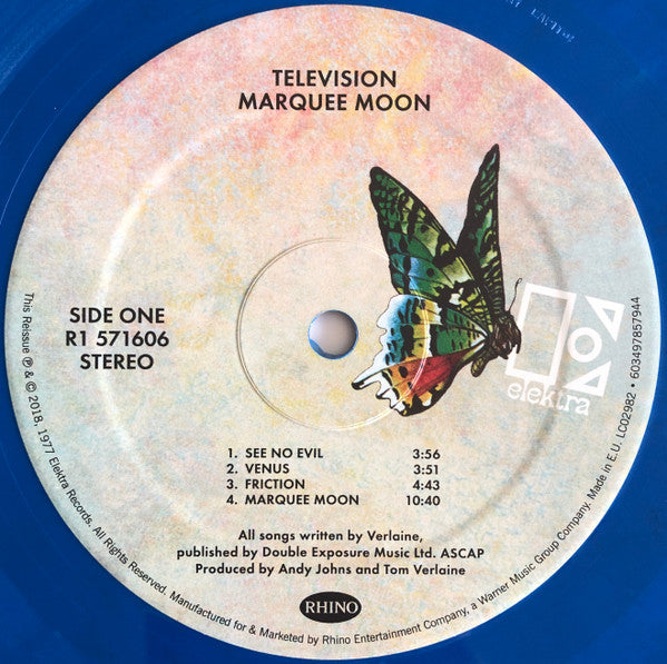 Television : Marquee Moon (LP, Album, RE, Blu + LP, Comp, Blu + Ltd, RM)