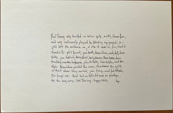 Jim O'Rourke : Bad Timing (LP, Album, RE)