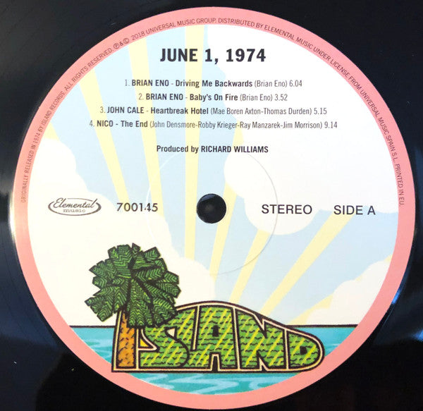 Kevin Ayers - John Cale - Brian Eno - Nico (3) : June 1, 1974 (LP, Album, Ltd, RE, 180)