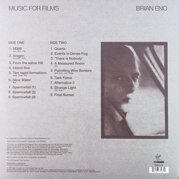 Brian Eno : Music For Films (LP, Album, RE, RM, 180)