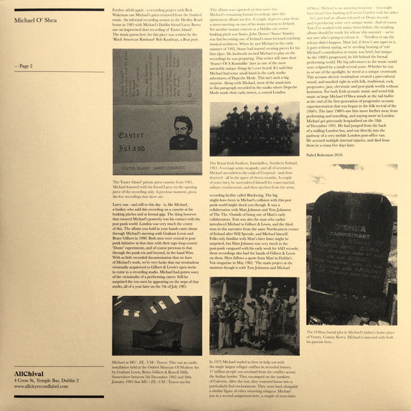 Michael O'Shea : Michael O'Shea (LP, Album, RE, RM)