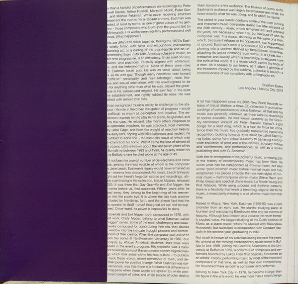 Julius Eastman : The Nigger Series (2xLP, Album, Ltd, Pur)