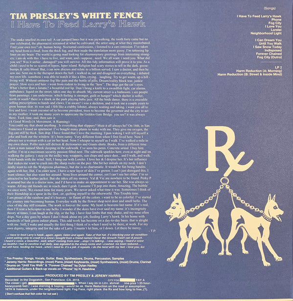 Tim Presley 's White Fence : I Have To Feed Larry's Hawk (2xLP, Album)