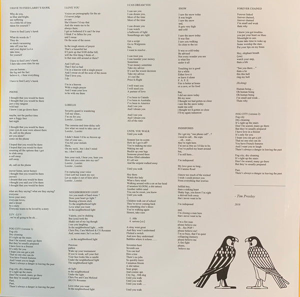 Tim Presley 's White Fence : I Have To Feed Larry's Hawk (2xLP, Album)