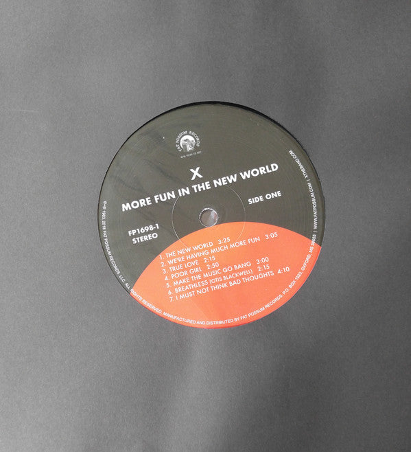 X (5) : More Fun In The New World (LP, Album, RE, RM)