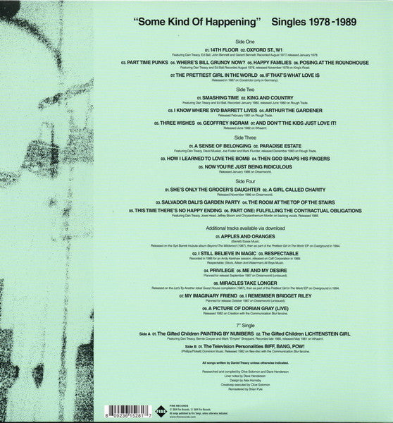 Television Personalities : Some Kind Of Happening Singles 1978-1989 (2xLP, RSD, Comp, RM + 7", Comp, RM)