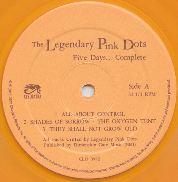 The Legendary Pink Dots : Five Days.... Complete (2xLP, Album, Comp, Ltd, Ora)