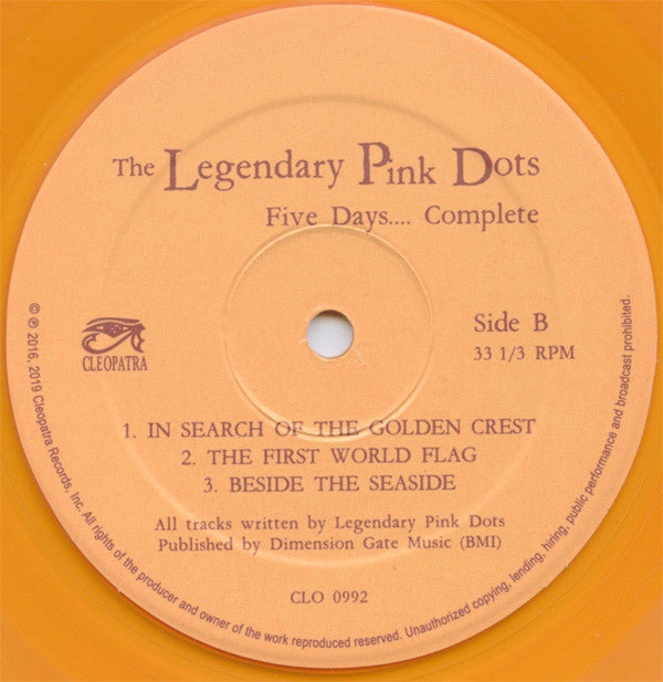 The Legendary Pink Dots : Five Days.... Complete (2xLP, Album, Comp, Ltd, Ora)