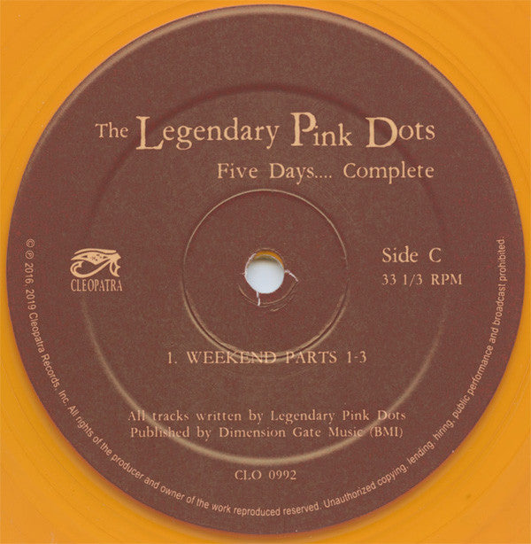 The Legendary Pink Dots : Five Days.... Complete (2xLP, Album, Comp, Ltd, Ora)