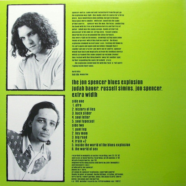 The Jon Spencer Blues Explosion : Extra Width (LP, Album)