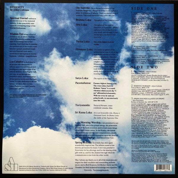 Alice Coltrane : Eternity (LP, Album, RE)