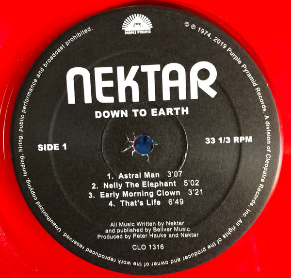 Nektar : Down To Earth (LP, Album, Ltd, RE, Red)