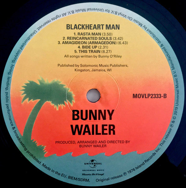 Bunny Wailer : Blackheart Man (LP, Album, RE)