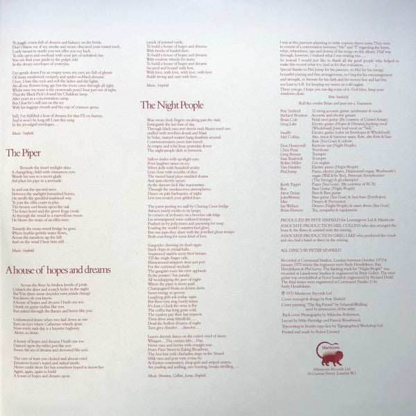 Peter Sinfield : Still (LP, Album, Ltd, RE, Pin)