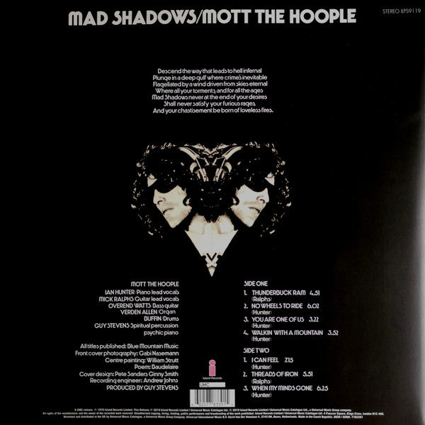 Mott The Hoople : Mad Shadows (LP, Album, RE, 180)