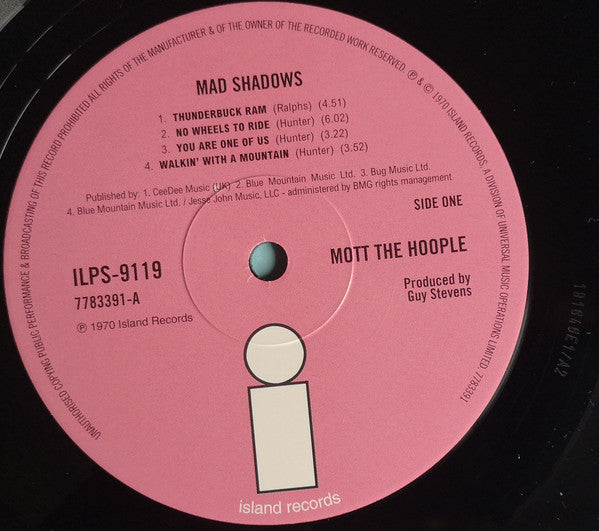 Mott The Hoople : Mad Shadows (LP, Album, RE, 180)