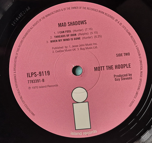 Mott The Hoople : Mad Shadows (LP, Album, RE, 180)