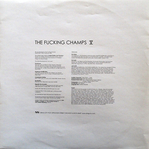 The Fucking Champs : V (LP, Album)