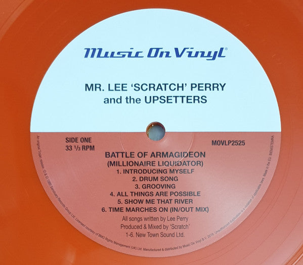 Lee Perry & The Upsetters : Battle Of Armagideon (Millionaire Liquidator) (LP, Album, Ltd, Num, RE, Ora)
