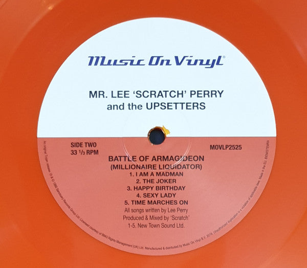 Lee Perry & The Upsetters : Battle Of Armagideon (Millionaire Liquidator) (LP, Album, Ltd, Num, RE, Ora)