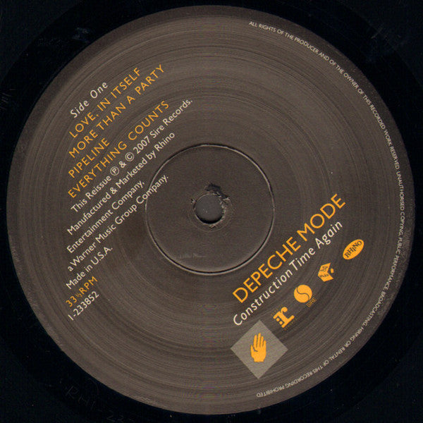 Depeche Mode : Construction Time Again (LP, Album, RE, RM, Gat)