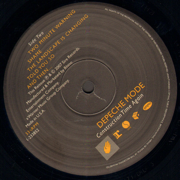 Depeche Mode : Construction Time Again (LP, Album, RE, RM, Gat)
