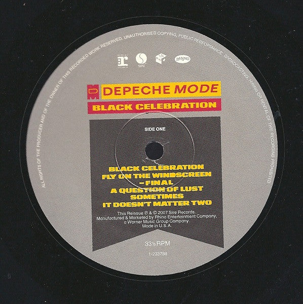 Depeche Mode : Black Celebration (LP, Album, RE, RM, 180)