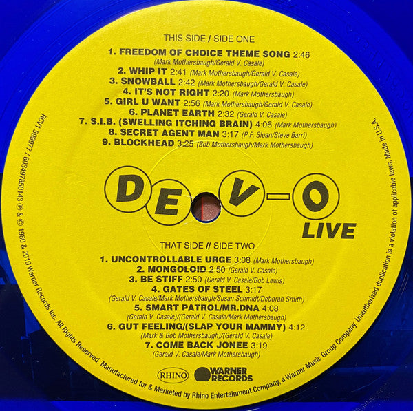 Devo : Dev-O Live (LP, Album, RSD, Ltd, RE, Blu)