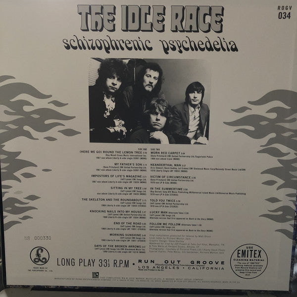 The Idle Race : Schizophrenic Psychedelia (LP, Comp, Mono, Ltd, Num, Cle)