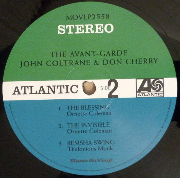John Coltrane & Don Cherry : The Avant-Garde (LP, Album, RE, 180)
