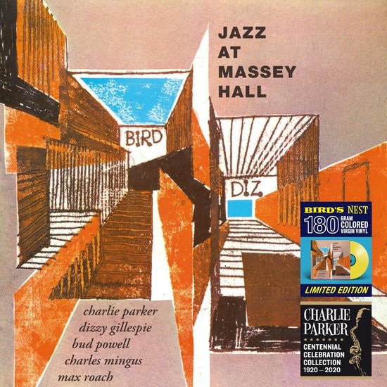 Charlie Parker Featuring Dizzy Gillespie, Bud Powell, Charles Mingus, Max Roach : Jazz At Massey Hall (LP, Album, Ltd, RE, RM, Yel)