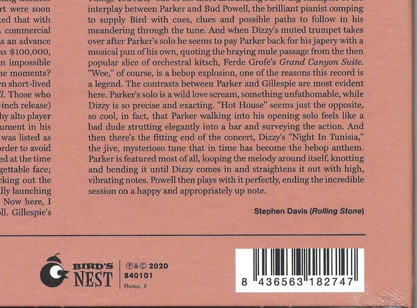 Charlie Parker Featuring Dizzy Gillespie, Bud Powell, Charles Mingus, Max Roach : Jazz At Massey Hall (LP, Album, Ltd, RE, RM, Yel)