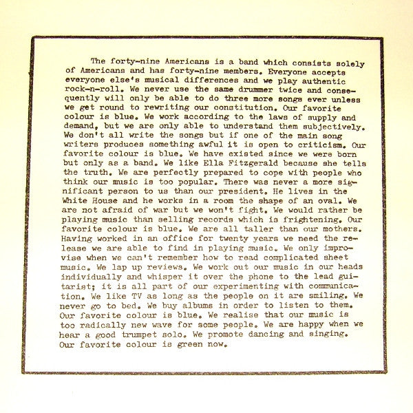 The 49 Americans : E Pluribus Unum (LP, Album)