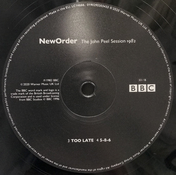 NewOrder* : The John Peel Session 1982 (12", EP, RSD, RE)