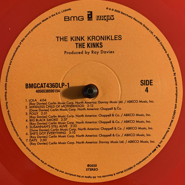 The Kinks : The Kink Kronikles (2xLP, RSD, Comp, Ltd, RE, RM, Red)