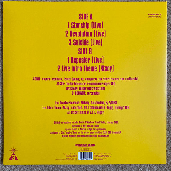 Spacemen 3 : Threebie 3 (12", RSD, Ltd, RE, RM, Yel)